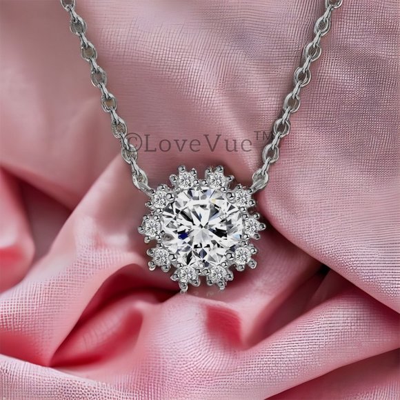 Certified 1ct. t.w. Diamond Snowflakes Brilliant Cut Necklace - Picture 3 of 16